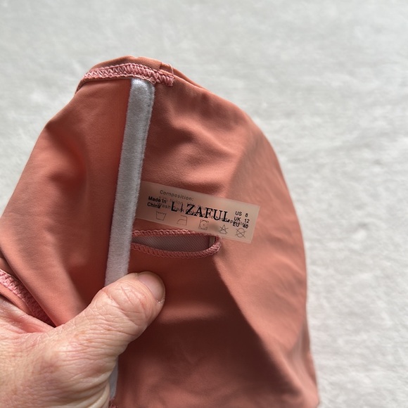 Zaful Strapless Bandeau Bikini Top Pink/Orange Large (US 8) - Picture 7 of 10